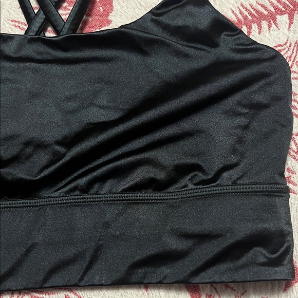 lululemon athletica Longline Black Cross-Back Sports Bra size 8 black - Picture 4 of 11